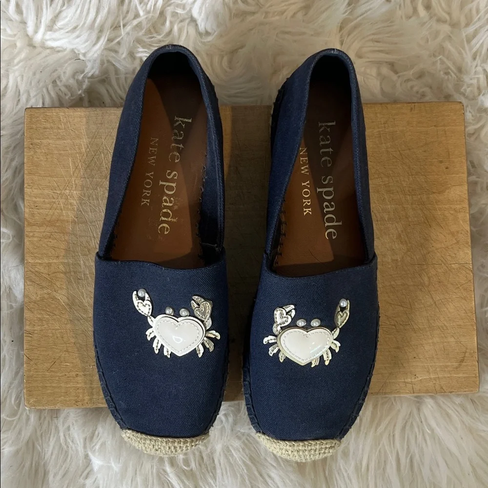 Kate Spade New York Beach Date Crab Embellished Espadrilles Shoes